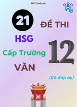 21 Đề thi HSG cấp Trường môn Văn 12 (Có đáp án)